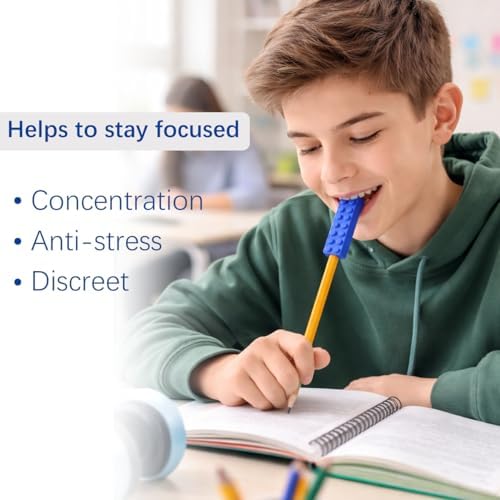 Toppers de Lápiz Masticables para Enfoque y Alivio de Ansiedad, Herramienta Sensorial de Silicona para Niños y Adultos, Chews BPA-Free para Aula y - imagen 5