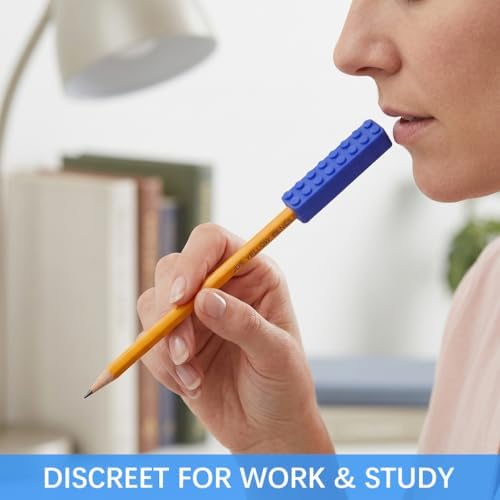 Toppers de Lápiz Masticables para Enfoque y Alivio de Ansiedad, Herramienta Sensorial de Silicona para Niños y Adultos, Chews BPA-Free para Aula y - imagen 6