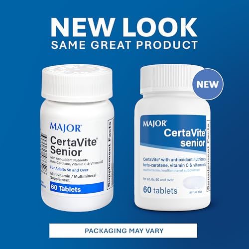 Multivitamínico MAJOR CertaVite Senior con Antioxidantes – Para Mujeres y Hombres con Beta-Caroteno, Hierro, Vitaminas C y E – Apoya Inmunidad, - imagen 4