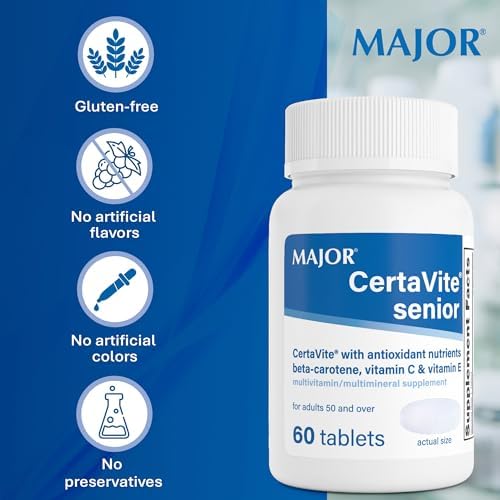 Multivitamínico MAJOR CertaVite Senior con Antioxidantes – Para Mujeres y Hombres con Beta-Caroteno, Hierro, Vitaminas C y E – Apoya Inmunidad, - imagen 8