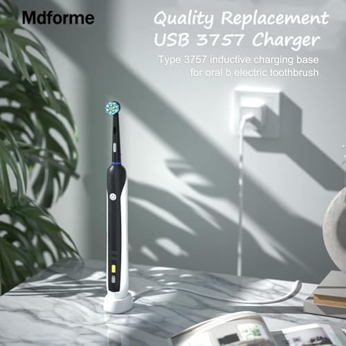 Cargador USB A para Cepillo de Dientes Eléctrico Oral B iO Series iO2 iO3 iO4 iO5 iO6, Genius X 7500 | Base de Carga Inducción 3757 | Impermeable y - imagen 2