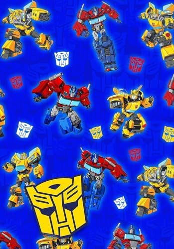 Papel de Regalo Transformers Danilo Promotions Limited, 2 Hojas y 2 Etiquetas, Ideal para Cumpleaños - imagen 1