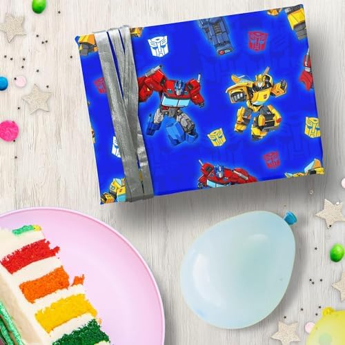 Papel de Regalo Transformers Danilo Promotions Limited, 2 Hojas y 2 Etiquetas, Ideal para Cumpleaños - imagen 3