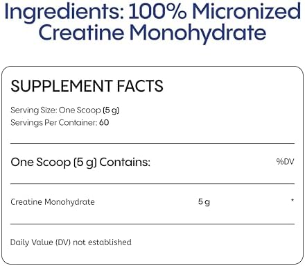 TIVAGENICS Creatina Monohidratada Pura en Polvo 300g – Suplemento Micronizado de 5g para Crecimiento Muscular y Salud | Creatina Sin Sabor para - imagen 2