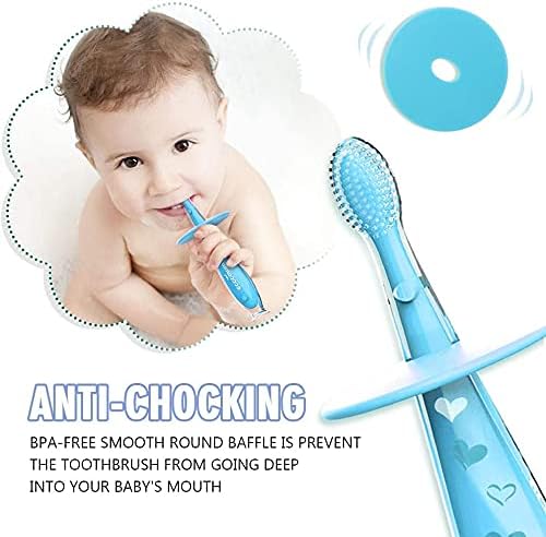 Cepillo de Dientes para Bebés con Base de Succión - Limpieza Suave para Entrenamiento de Autolimpieza, Silicona de Grado Alimenticio, Cerdas Extra - imagen 3