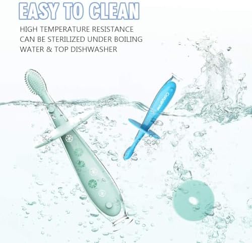 Cepillo de Dientes para Bebés con Base de Succión - Limpieza Suave para Entrenamiento de Autolimpieza, Silicona de Grado Alimenticio, Cerdas Extra - imagen 5