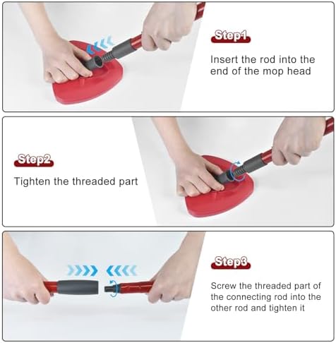 Mango de Repuesto DLAIMI para Mop Ocedar de 4 Secciones, Compatible con Refills y Escobas Ocedar, Mango Ajustable de 30 a 58 para Limpieza de Pisos - imagen 3