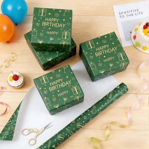 Papel de Regalo Lenpel para Cumpleaños, Rollo de 17 Pulgadas x 33 Pies, Ideal para Regalos Medianos y Pequeños en Fiestas y Celebraciones - imagen 4