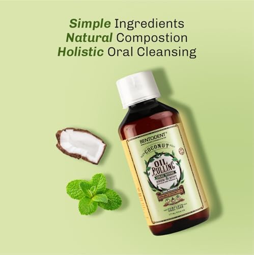 Enjuague Bucal Bentodent con Aceite de Coco, Neem y Menta, Doble Fuerza de Sésamo y Coco, Sin Azúcar ni Alcohol, 6 fl. oz. - imagen 4