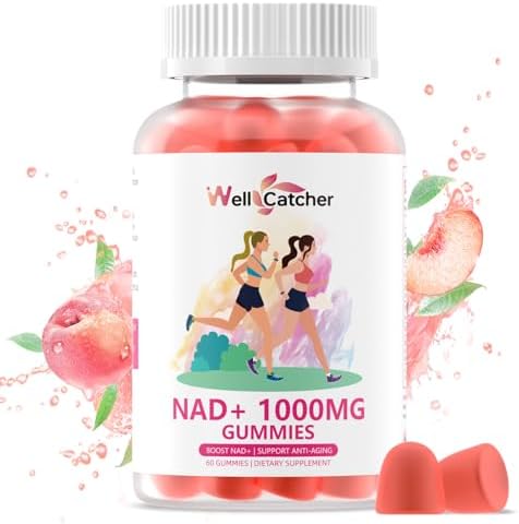 Suplemento de Gomitas NAD+ para Mujeres 1000MG - Gomitas NAD Plus para Hombres Sin Azúcar, Vitamina B3 Niacinamida, Orgánico, Energía y - imagen 8