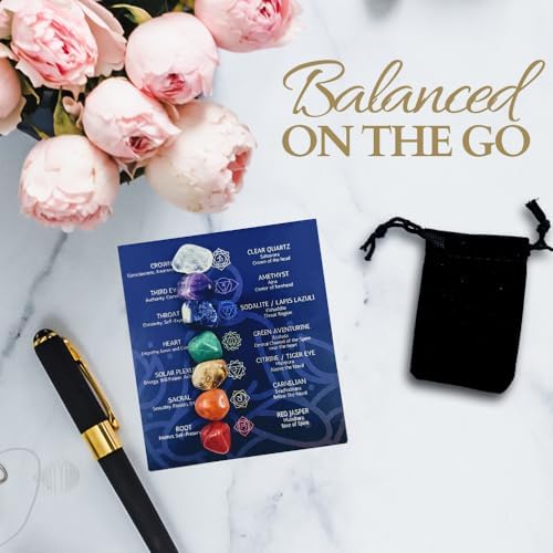 Kit Premium de Cristales y Piedras Sanadoras con Bolsa de Terciopelo - Set de 7 Piedras Chakra, Ebook, Regalo (Piedras Chakra Pequeñas) - imagen 6