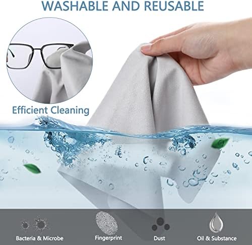 Paños de Microfibra Extra Grandes Vin Beauty (30x30 cm) para Gafas, Lentes y Pantallas, Paños Limpiadores Reutilizables para Todo Tipo de Gafas - imagen 3