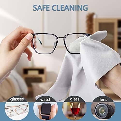 Paños de Microfibra Extra Grandes Vin Beauty (30x30 cm) para Gafas, Lentes y Pantallas, Paños Limpiadores Reutilizables para Todo Tipo de Gafas - imagen 6