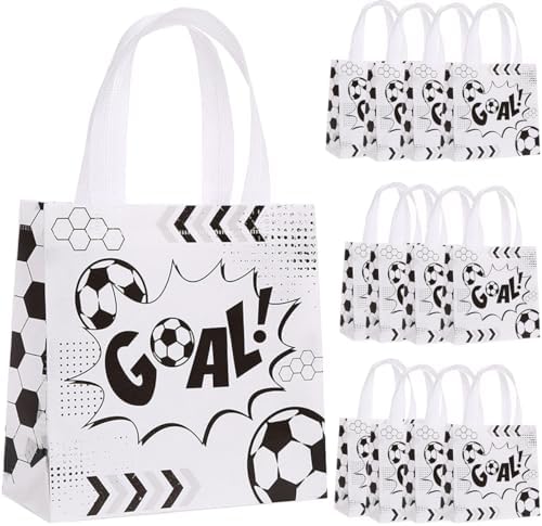 Bolsas de Fiesta de Fútbol Plceucsrs, 12 Piezas, Bolsas de Regalo Reutilizables con Asas, Perfectas para Sorprender en tu Fiesta - imagen 1