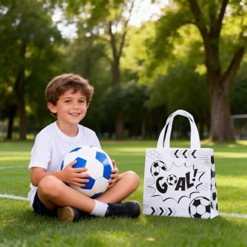 Bolsas de Fiesta de Fútbol Plceucsrs, 12 Piezas, Bolsas de Regalo Reutilizables con Asas, Perfectas para Sorprender en tu Fiesta - imagen 6