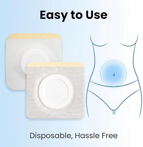 Parche de Aceite de Ricino para Ombligo, Paquete de 54, 3.2 Pulgadas, Envoltura de Algodón Orgánico, Autoadhesivo, Sin Lavado, Antifugas y Portátil - imagen 7