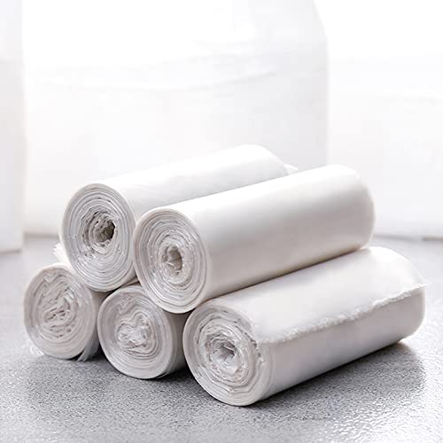 Bolsas de Basura MONGTINGLU Mini para Bote de 0.5 Gal, 150 Piezas en 5 Rollos, Ideal para Botes de Escritorio de 2 Litros o Menos (Translúcido) - imagen 1