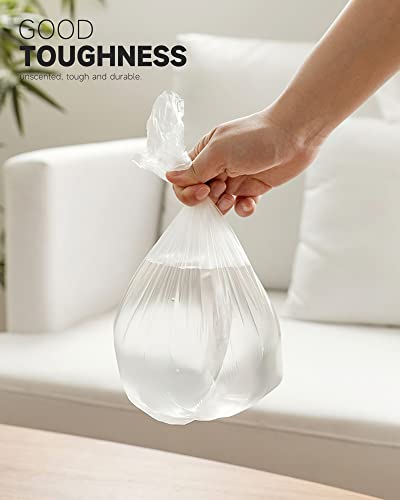 Bolsas de Basura MONGTINGLU Mini para Bote de 0.5 Gal, 150 Piezas en 5 Rollos, Ideal para Botes de Escritorio de 2 Litros o Menos (Translúcido) - imagen 3