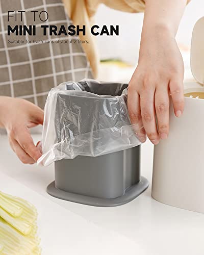 Bolsas de Basura MONGTINGLU Mini para Bote de 0.5 Gal, 150 Piezas en 5 Rollos, Ideal para Botes de Escritorio de 2 Litros o Menos (Translúcido) - imagen 6