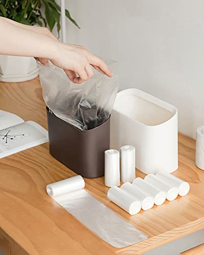 Bolsas de Basura MONGTINGLU Mini para Bote de 0.5 Gal, 150 Piezas en 5 Rollos, Ideal para Botes de Escritorio de 2 Litros o Menos (Translúcido) - imagen 7