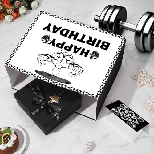 Bolsa de Regalos de Cumpleaños para Gimnasio con Papel de Seda y Tarjeta - Decoraciones de Fiesta de Fitness para Hombres y Mujeres, Regalos para - imagen 4