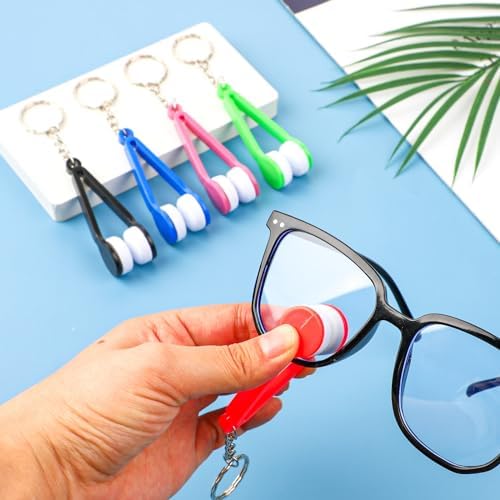 Juego de 7 Piezas de Limpiador de Lentes, Mini Limpiador de Microfibra para Gafas de Sol y Lentes con Llavero, Paño Suave para Limpieza (7 Colores) - imagen 5