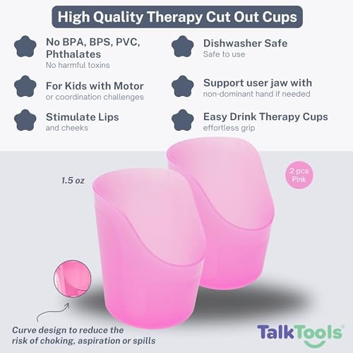 Tazas Cut Out TalkTools para Necesidades Especiales - Set de Vidrio para Terapia Física y Rehabilitación | Soporte de Motricidad y Coordinación | - imagen 2