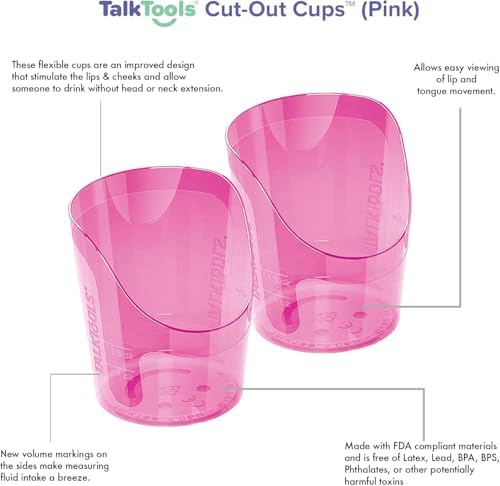 Tazas Cut Out TalkTools para Necesidades Especiales - Set de Vidrio para Terapia Física y Rehabilitación | Soporte de Motricidad y Coordinación | - imagen 8