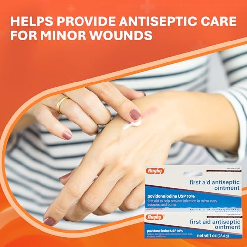 Ungüento Antiséptico Rugby, Solución Tópica de Povidona Yodada USP 10%, Previene Infecciones en Cortes, Raspones y Quemaduras - 1 Oz. - imagen 5