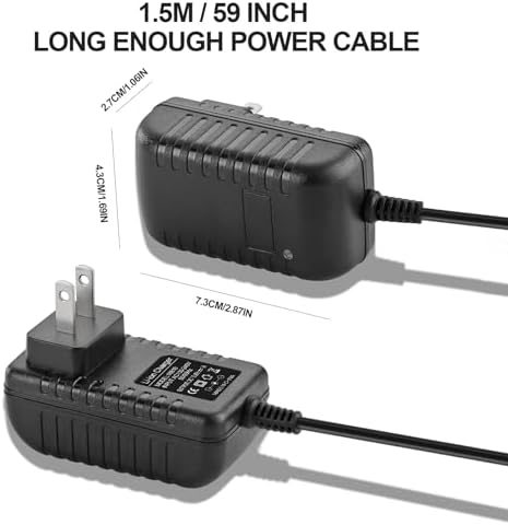 Cargador de Repuesto para Pistola de Masaje 16.8V 1A, Fuente de Poder AC DC 0.8A 1A, Cable de 59 pulgadas/1.5m - imagen 4