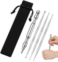 Juego de 4 Plumas de Acupuntura de Acero Inoxidable, Herramienta de Masaje Reflexológico para Cuerpo y Cara, Agujas Manuales para Relajación Profunda - imagen 1