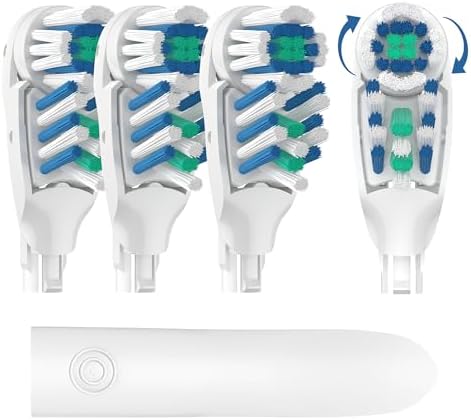 Cabezas de Cepillo de Dientes de Repuesto (4 Pcs) con Cerda Suave | Compatible con Modelos Oral-B 3733, 4732 y 4734 – Limpieza Dual - imagen 1