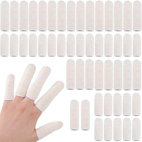 Geyoga 50 Piezas de Dedales de Algodón para Dedos y Dedos del Pie, Protectores de Pulgar y Almohadillas Protectores, Absorbentes de Humedad (5 cm/2 - imagen 1