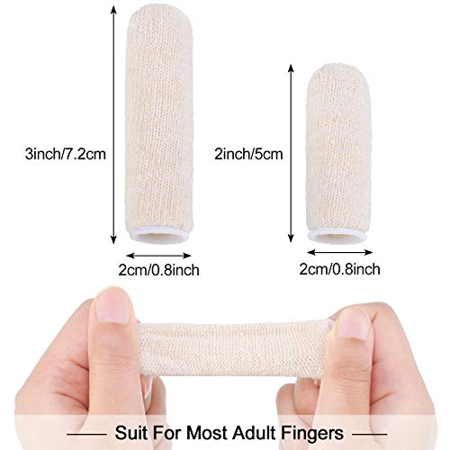 Geyoga 50 Piezas de Dedales de Algodón para Dedos y Dedos del Pie, Protectores de Pulgar y Almohadillas Protectores, Absorbentes de Humedad (5 cm/2 - imagen 2