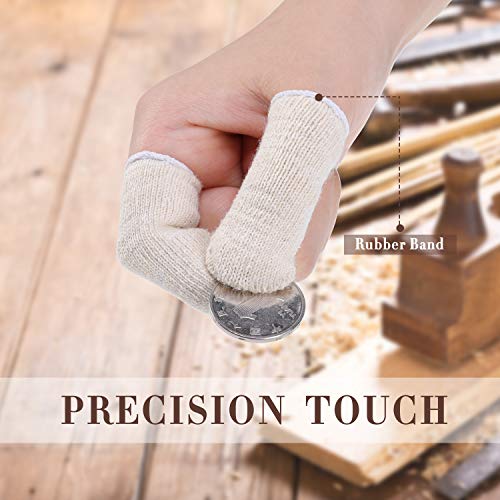 Geyoga 50 Piezas de Dedales de Algodón para Dedos y Dedos del Pie, Protectores de Pulgar y Almohadillas Protectores, Absorbentes de Humedad (5 cm/2 - imagen 5