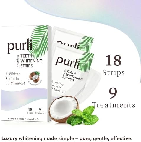 Tiras Blanqueadoras Profesionales Purli para Dientes - Tratamiento de 9 Días, Efectos Profesionales, Seguras para Encías y Esmalte, con Aceite de - imagen 6