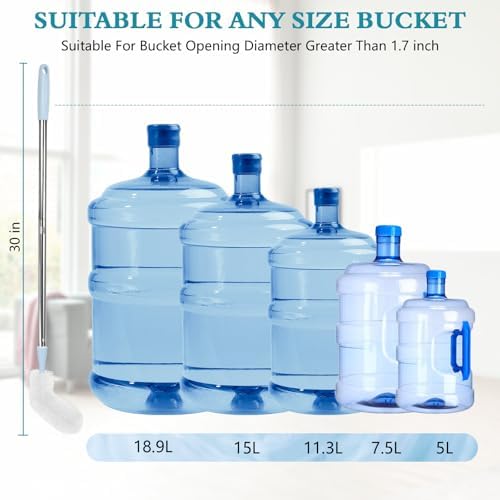 Cepillo de Limpieza para Jarras de Agua de 3 y 5 Galones, Cepillo Extra Largo para Botellas y Carboys - imagen 4