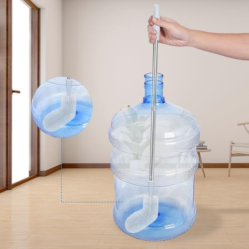 Cepillo de Limpieza para Jarras de Agua de 3 y 5 Galones, Cepillo Extra Largo para Botellas y Carboys - imagen 6
