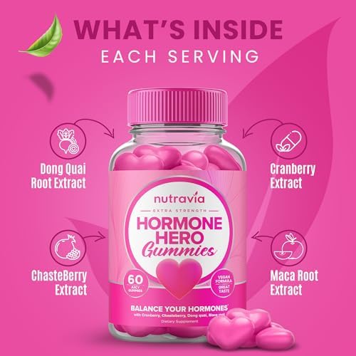 Gomitas para el Balance Hormonal de Mujeres + Suplemento para Alivio de PMS - Apoya Cambios de Ánimo, Piel Clara, Menos Calambres y Distensión - - imagen 3