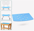 Cojín para Silla de Ducha con Respaldo Adhesivo 14 x 9.5 Pulgadas, Almohadilla de Espuma Suave Impermeable, Antideslizante, Azul (MAT149) - imagen 1