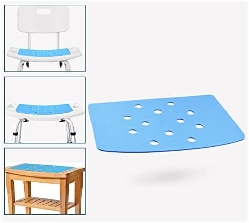 Cojín para Silla de Ducha con Respaldo Adhesivo 14 x 9.5 Pulgadas, Almohadilla de Espuma Suave Impermeable, Antideslizante, Azul (MAT149) - imagen 1