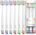 Cepillo de Dientes Geacker Ultra Clean Suave para Adultos, Cabeza Ancha, Cerdas Espirales Medias, Manual con Funda, Multi-color, Paquete de 6, Uso - imagen 1
