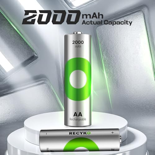 Baterías Recargables RECYKO AA 2000mAh – Pre-Cargadas – Reutilizables 1000+ Veces – Mantiene Carga Hasta 6 Años – Paquete de 8 - imagen 2