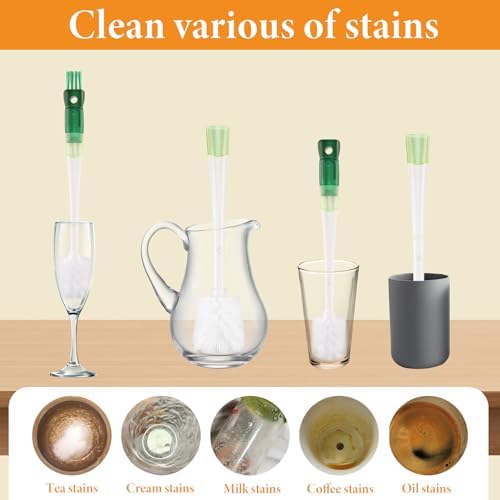 Set de 5 Cepillos Limpiadores para Botellas de Agua: 5 en 1, Herramientas Multifuncionales para Limpiar Tapas, Fondos y Popotes - imagen 5