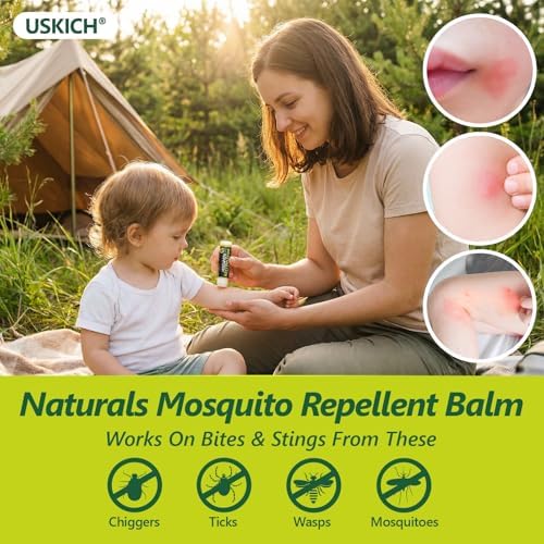 Bálsamo Repelente de Mosquitos en Barra - Paquete de 10, Natural, Tamaño Viaje, Ideal para Exterior, Senderismo y Camping, 0.15oz Cada Uno - imagen 5