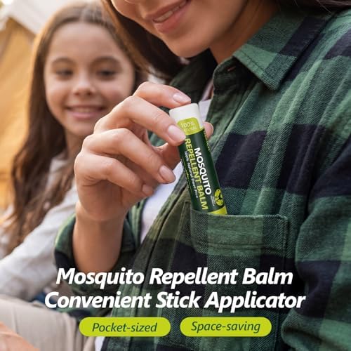 Bálsamo Repelente de Mosquitos en Barra - Paquete de 10, Natural, Tamaño Viaje, Ideal para Exterior, Senderismo y Camping, 0.15oz Cada Uno - imagen 6