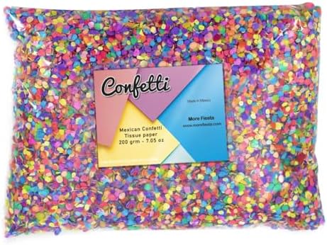Bolsa de 200 gramos de Confeti Mexicano de Papel - Ideal para Fiestas de Cumpleaños, Relleno de Cascarones, Bodas y Decoración de Fiestas - imagen 1