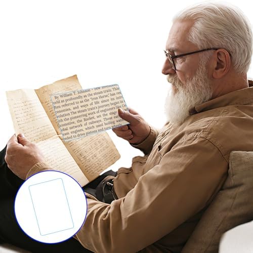 Juego de 4 Lentes de Aumento 3X para Lectura, Lentes Fresnel de PVC Liviano con 4 Regla Marcadora para Baja Visión y Personas Mayores - imagen 6