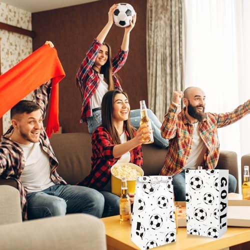 BLMHTWO Paquete de 12 Bolsas de Snack de Fútbol - Bolsas de Regalo con Stickers para Fiestas de Niños y Cumpleaños - imagen 5