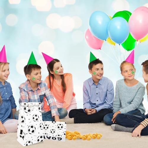 BLMHTWO Paquete de 12 Bolsas de Snack de Fútbol - Bolsas de Regalo con Stickers para Fiestas de Niños y Cumpleaños - imagen 7